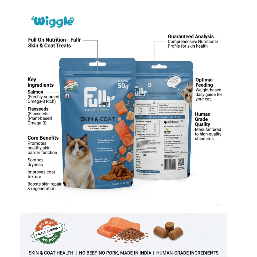 Carniwel Fullr Skin Coat Salmon Flaxseeds Chewy Cat Treats view 2