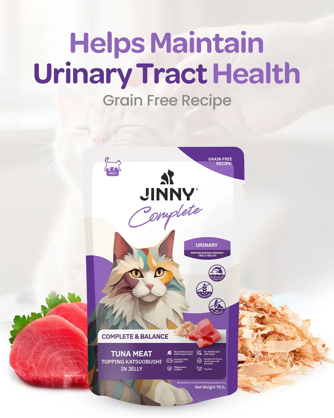 Jinny Tuna Meat Katsuobushi Jelly Wet Food