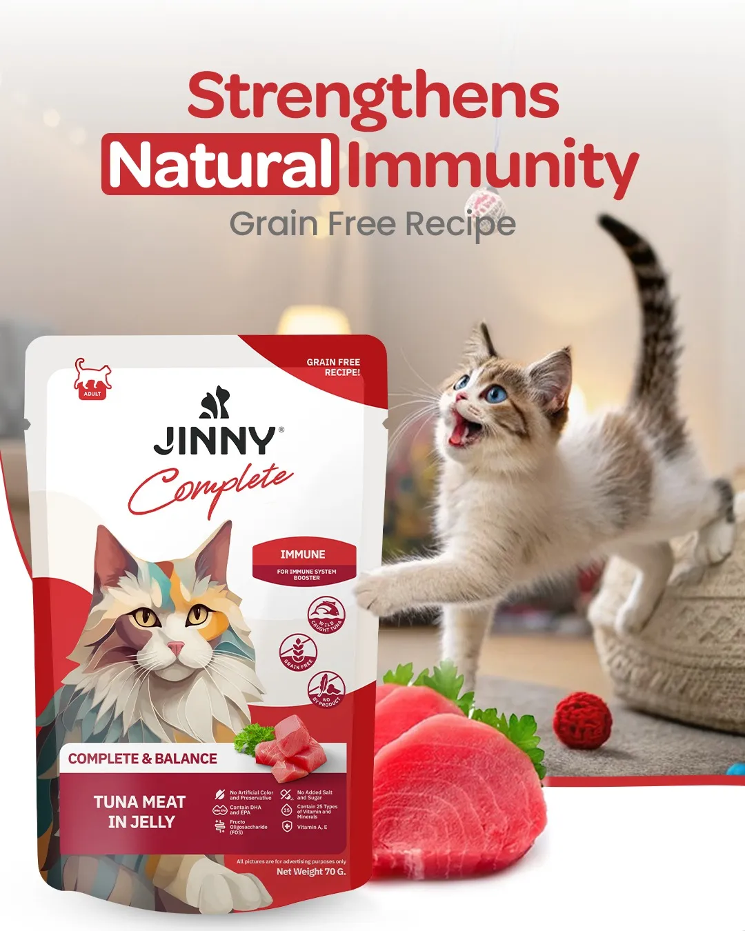 Jinny Tuna Meat Jelly Wet Food