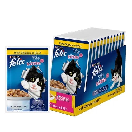 Purina Felix with Chicken in Jelly Kitten Wet Food view 2