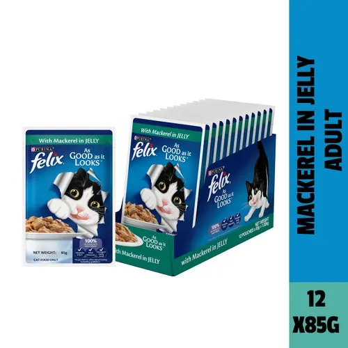 Purina Felix with Mackerel in Jelly Adult Wet Cat Food
