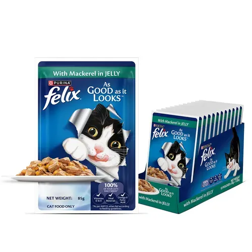 Purina Felix with Mackerel in Jelly Adult Wet Cat Food view 3