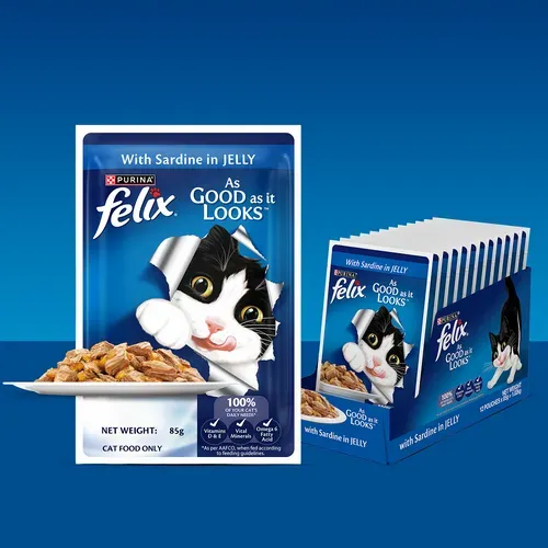 Purina Felix with Sardine in Jelly Adult Wet Cat Food view 3