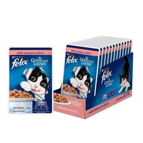 Purina Felix with Salmon in Jelly Adult Wet Cat Food