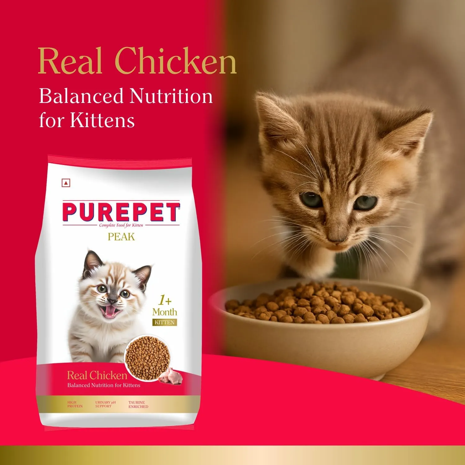 Purepet Peak Real Chicken Kitten Dry Food view 4