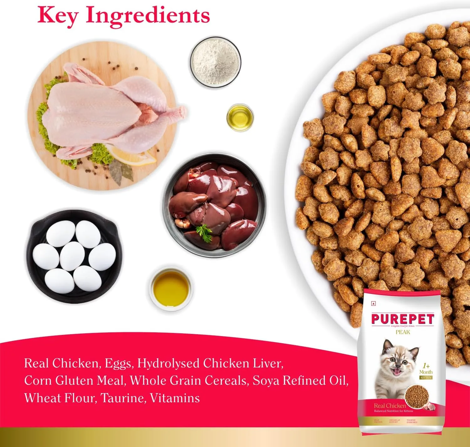 Purepet Peak Real Chicken Kitten Dry Food view 3