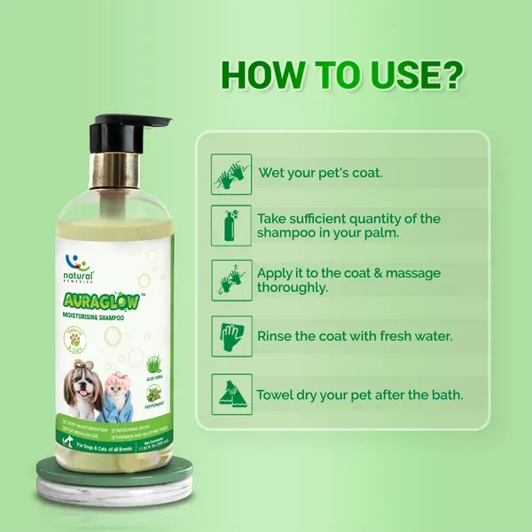Natural Remedies Auraglow Moisturizing Shampoo for Dogs and Cats view 3
