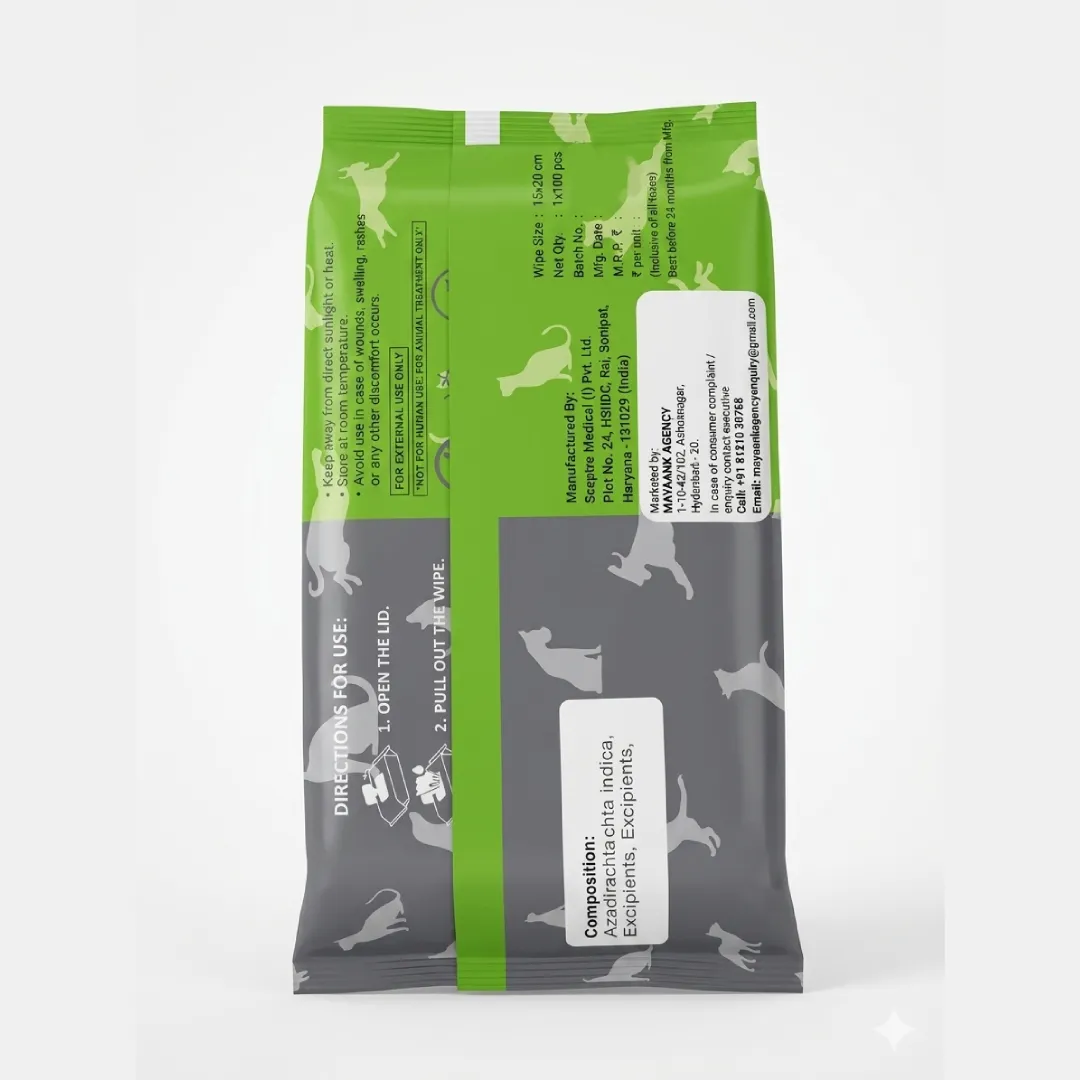 Royal Pet Wipes with Neem and Aloe Vera view 2