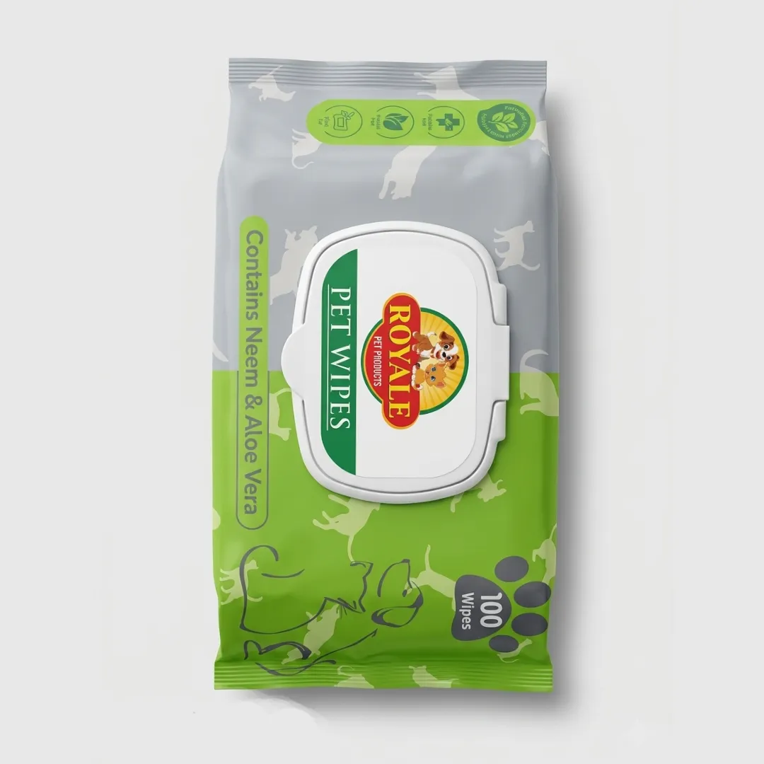 Royal Pet Wipes with Neem and Aloe Vera