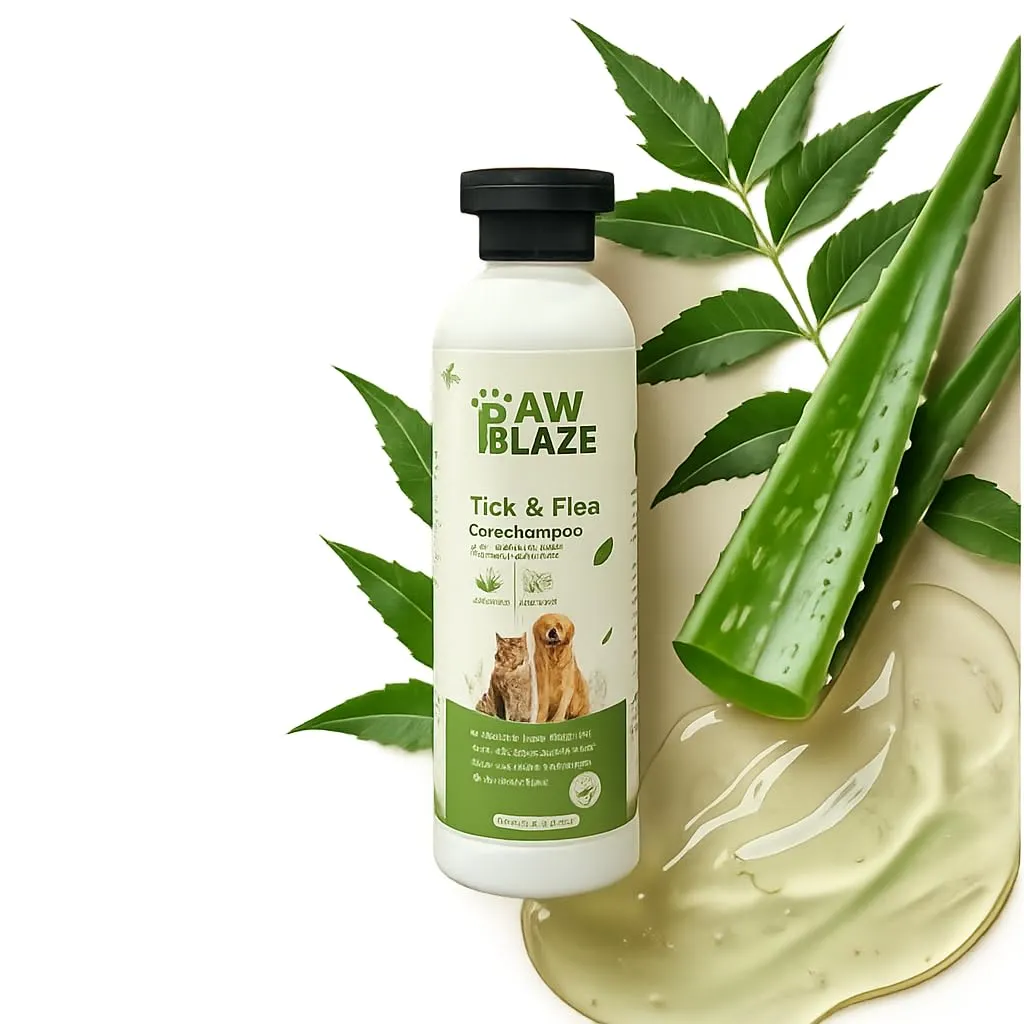 PawBlaze Tick & Flea Care Shampoo for Dogs & Cats