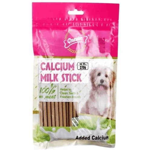 Gnawler Calcium Milk Sticks Pink Dog Treats