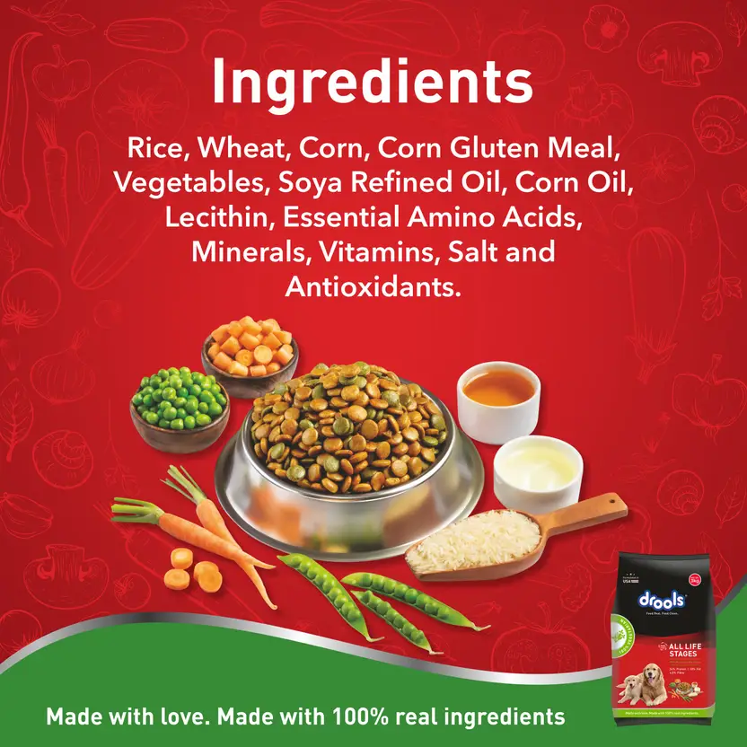 Drools Adult 100 Vegetables Dry Food view 3