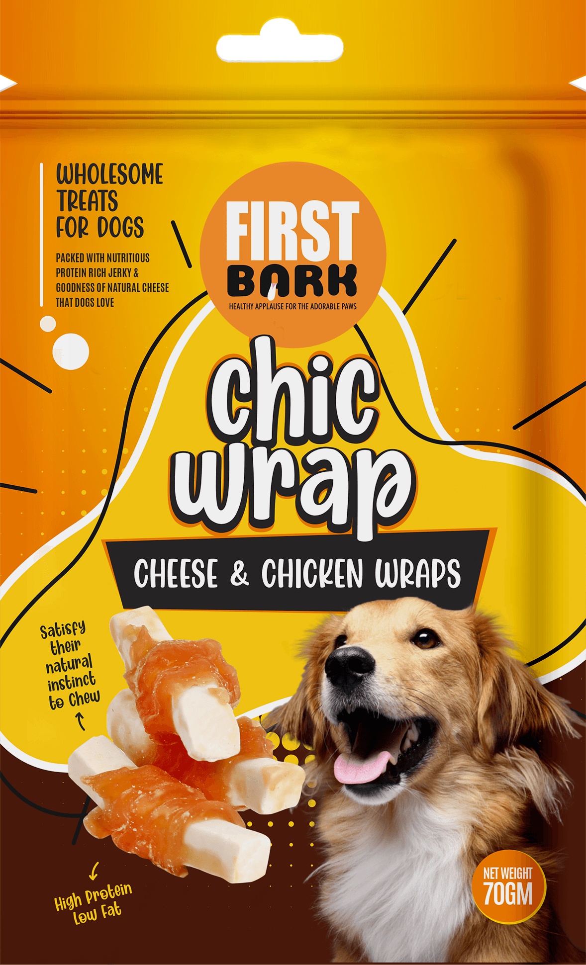 First Bark Chic Wrap Cheese Chicken Wrap Dog Treats