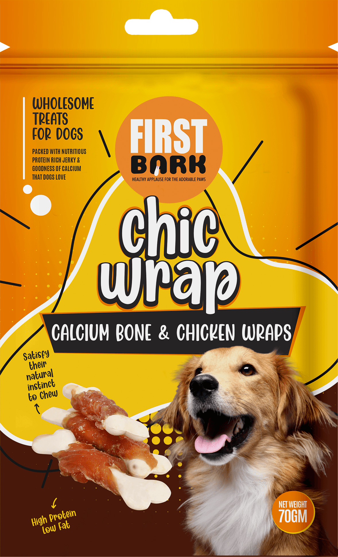 First Bark Chicken Wrap Calcium Bone Chew Treats