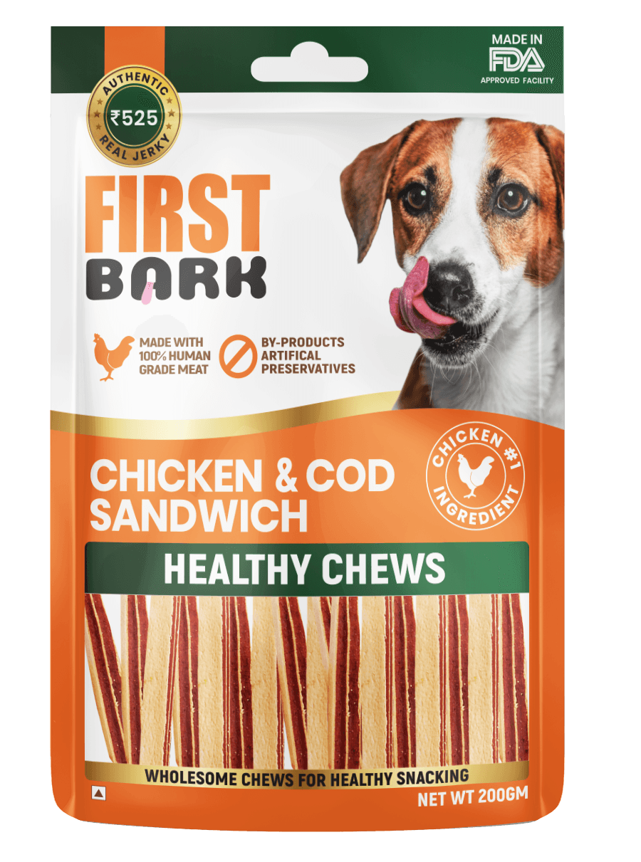 First Bark Chicken Cod Sandwitch Dog Treats