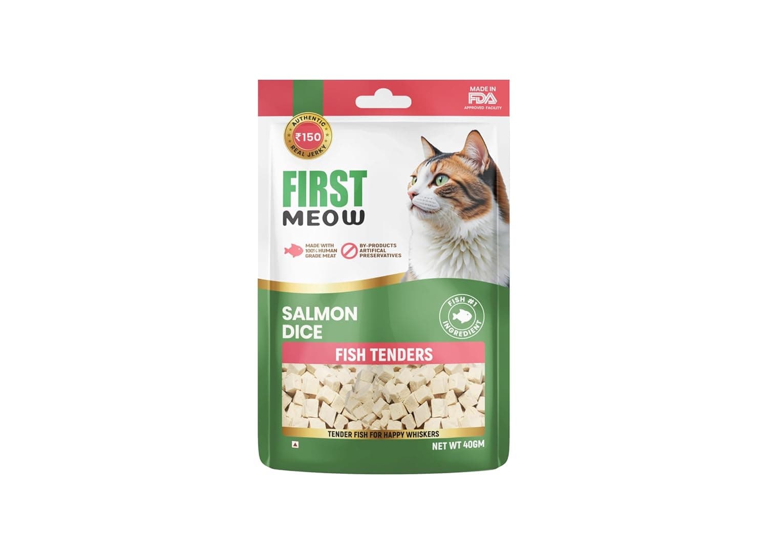 First Meow Salmon Diced Slice Fish Tenders Dog Treats