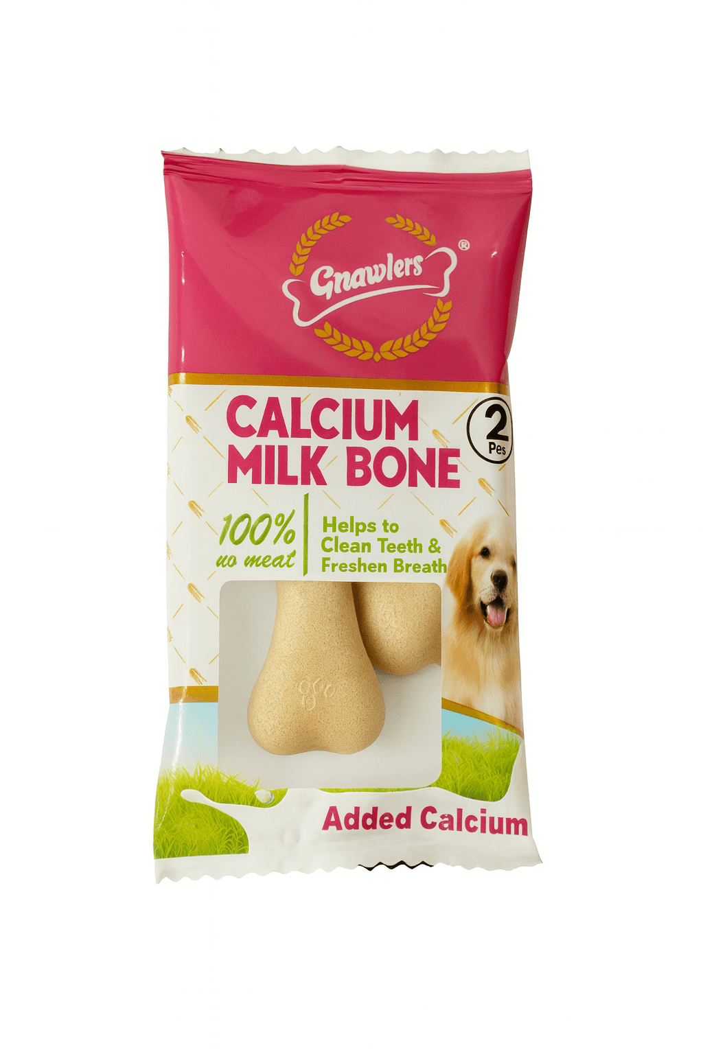 Gnawler Calcium Milk Bone Pink Chew Treats