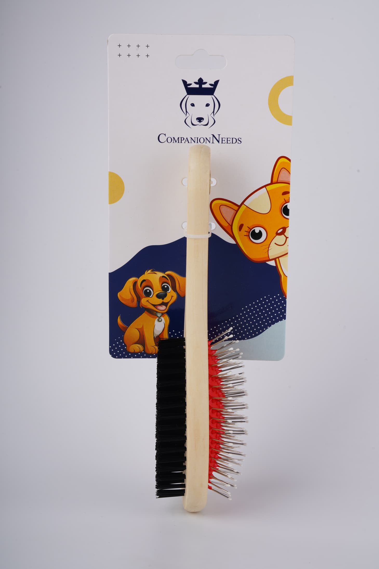 Companion Needs Wooden Pin Grooming Brush