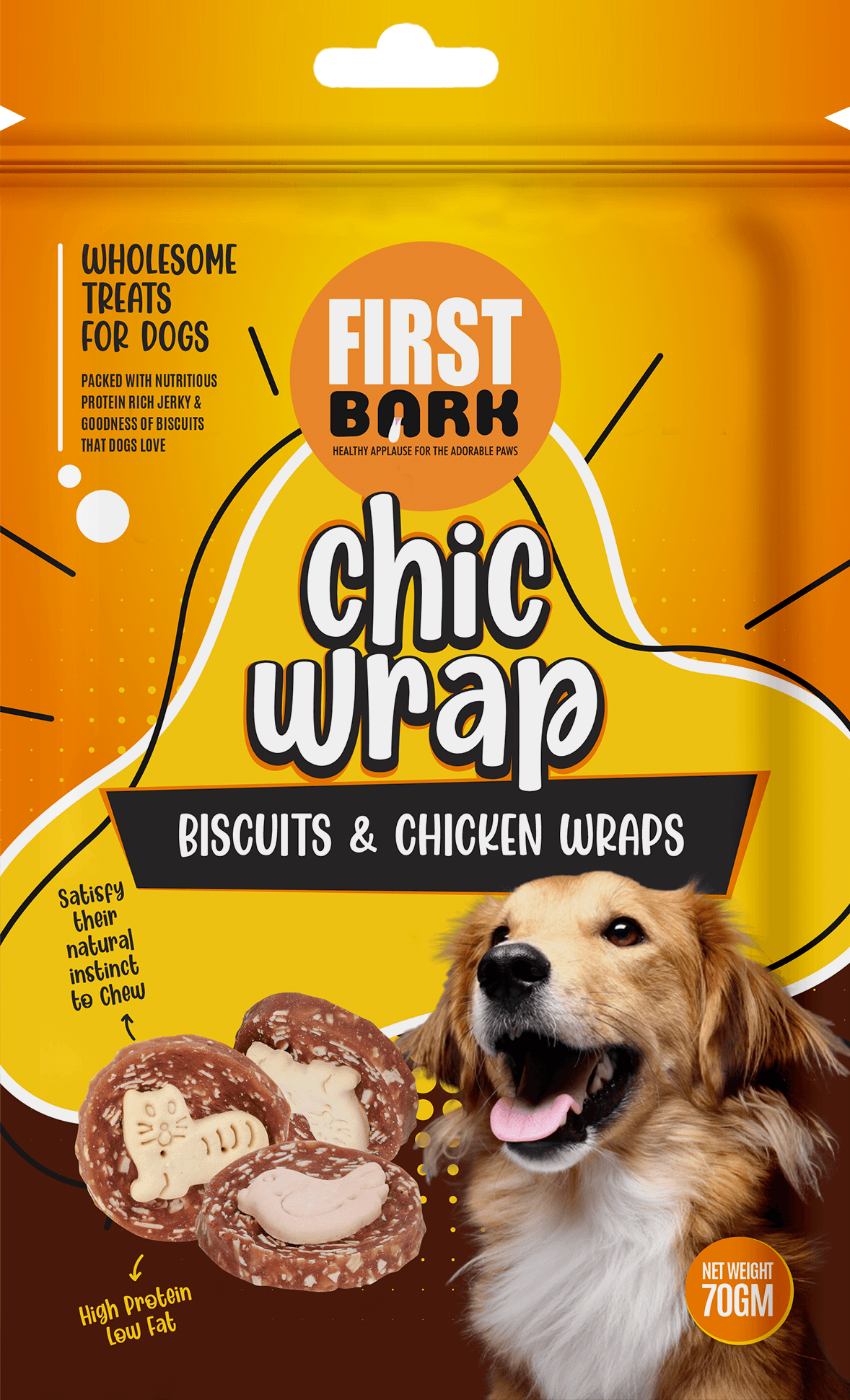 First Bark Chic Wrap Biscuits Chicken Wrap Dog Treats