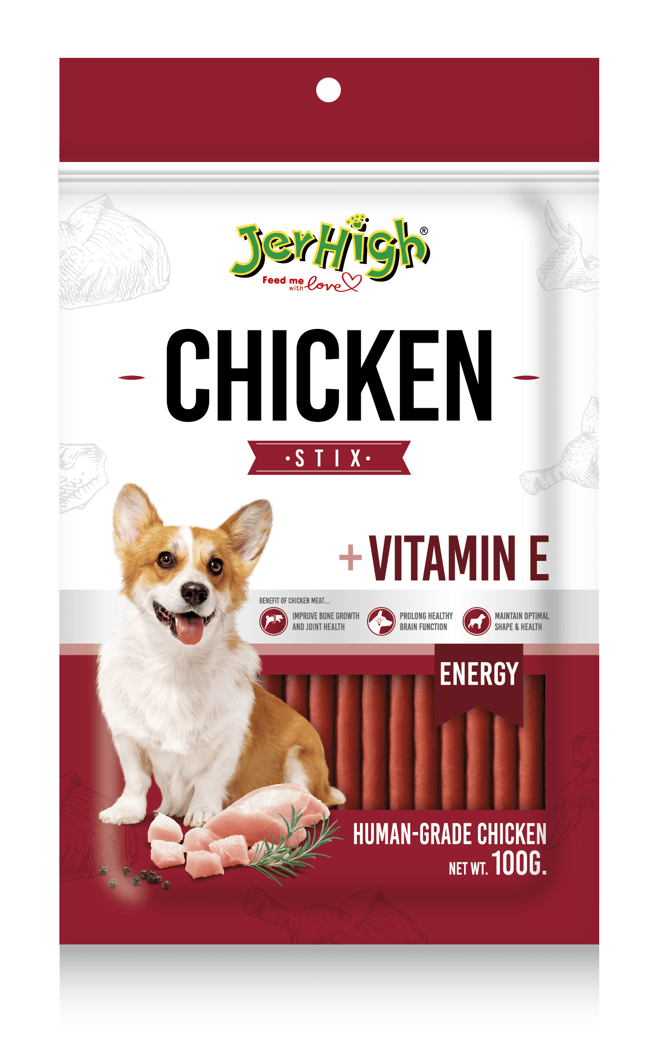 Jerhigh Chicken Stix Vitamine Dog Treats