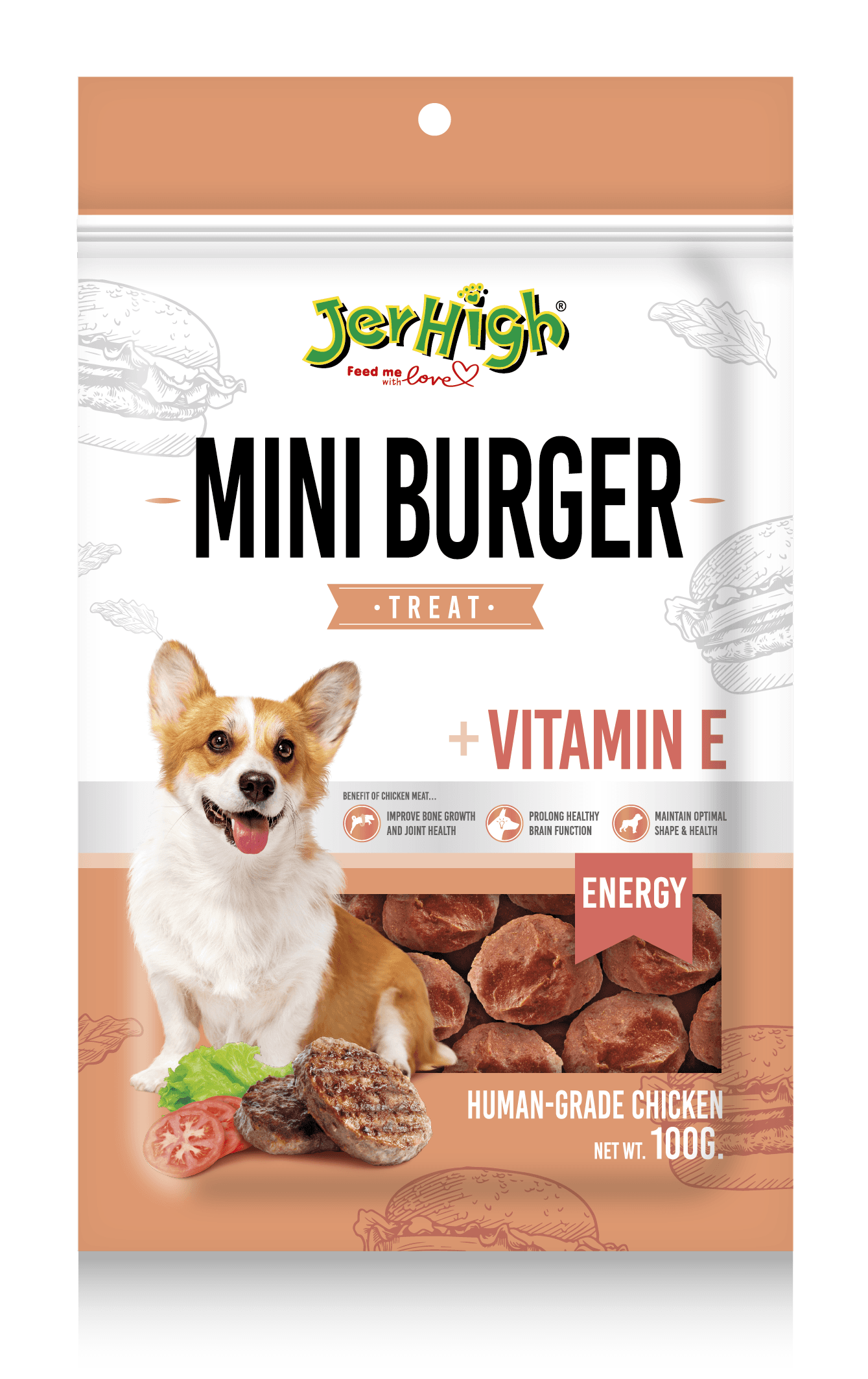 Jerhigh Mini Burger Dog Treats