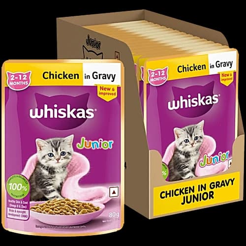 Whiskas Junior Chicken Gravy Kitten Cat Wet Food