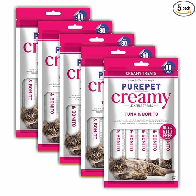 Purepet Tuna Bonito Lickable Creamy Cats Cat Treats