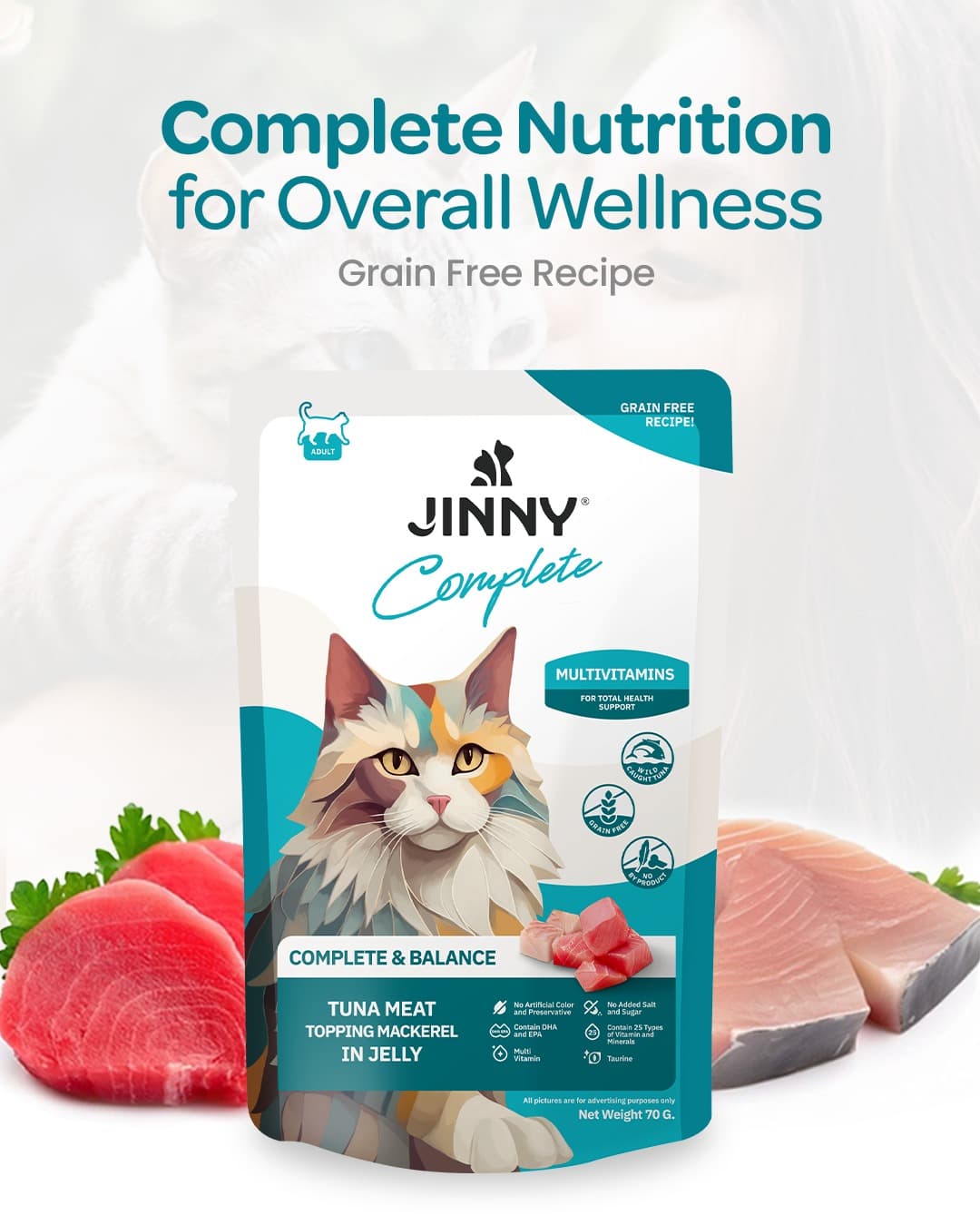 Jinny Tuna Meat Mackerel Jelly Wet Food