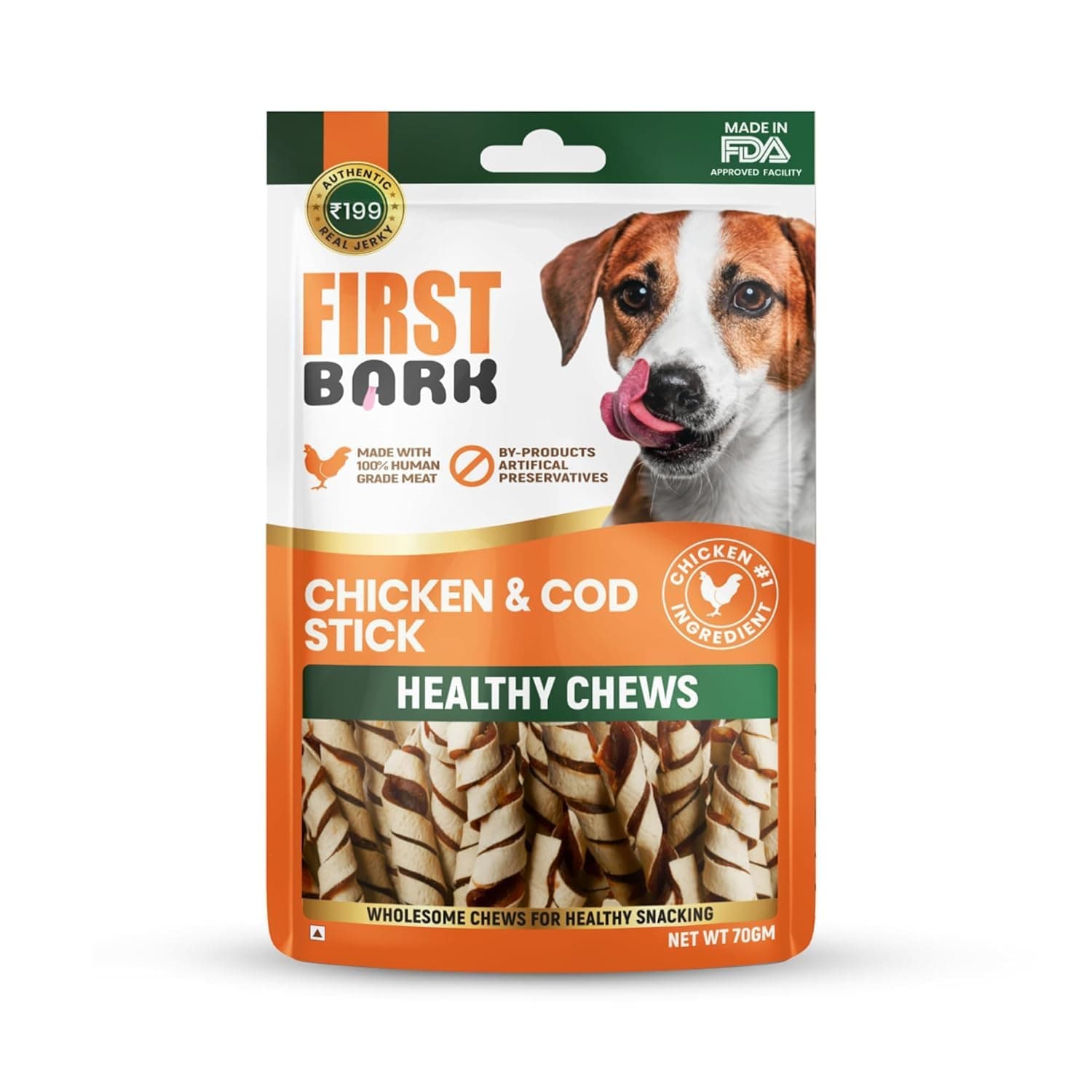 First Bark Chicken Cod Stick Dog Treats