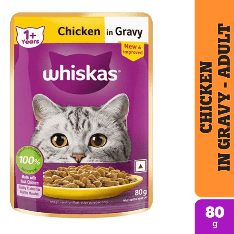 Whiskas Adult Chiken Gravy Cat Wet Food