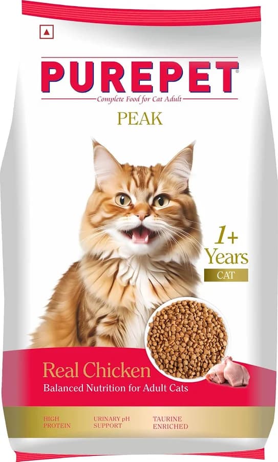 Purepet Peak Adult Cat Dry Food Real Chicken