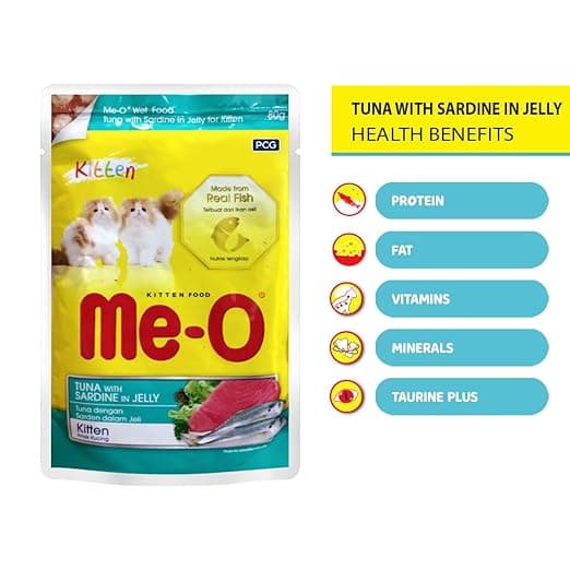 Me O Kitten Wet Food Tuna & Sardine in Jelly